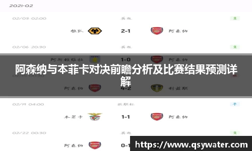 阿森纳与本菲卡对决前瞻分析及比赛结果预测详解